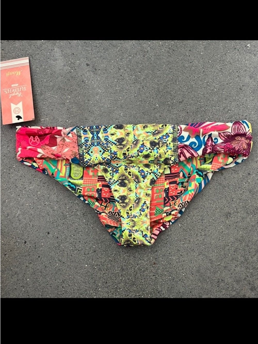 NWT Maaji Royal Riders Amber Ambrosia Reversible Cheeky Bikini Bottom